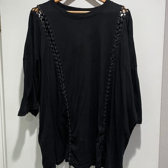 KTZ Other - KTZ men Black Laced Up Shirt size XL Oversized.